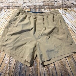 Freeballers Gym Shorts Beige Performance Lined Pockets 5.5” Inseam